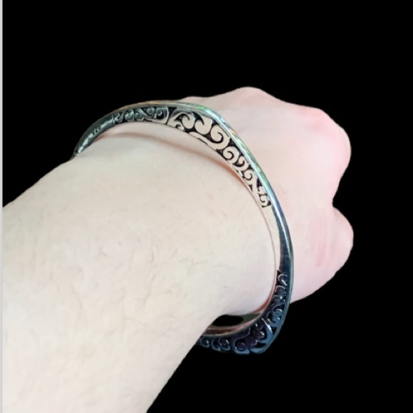 925 STERLING SILVER TIBETAN BANGLE - Picture 4 of 5